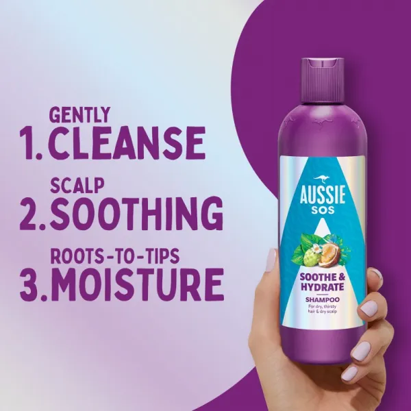 Aussie SOS Sooth Hydrate hydratačný šampón na vlasy 300 ml
