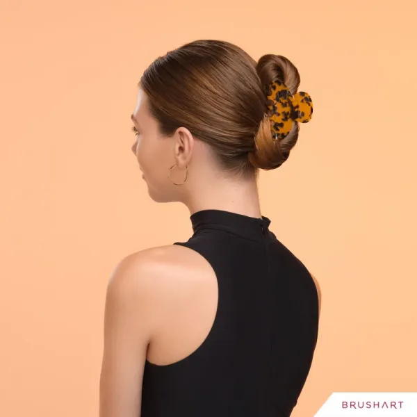 BrushArt Hair Claw clip štipec do vlasov Tortoise shell dark 1 ks