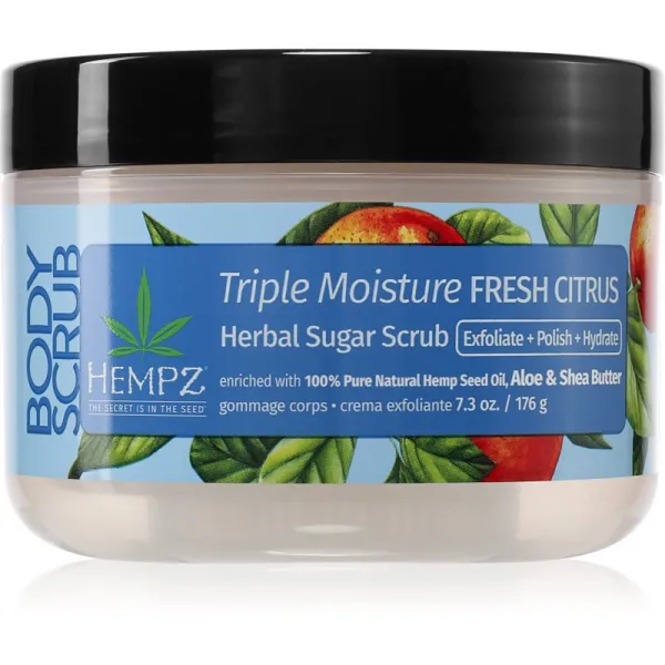 HEMPZ Triple Moisture telový peeling 176 g