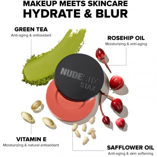 Nudestix Stax All Over Color Blush Balm multifunkčné líčidlo na oči, pery a tvár odtieň Melon Sugar 2.5 g