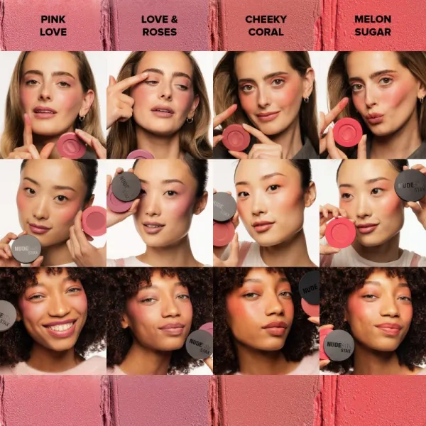 Nudestix Stax All Over Color Blush Balm multifunkčné líčidlo na oči, pery a tvár odtieň Melon Sugar 2.5 g