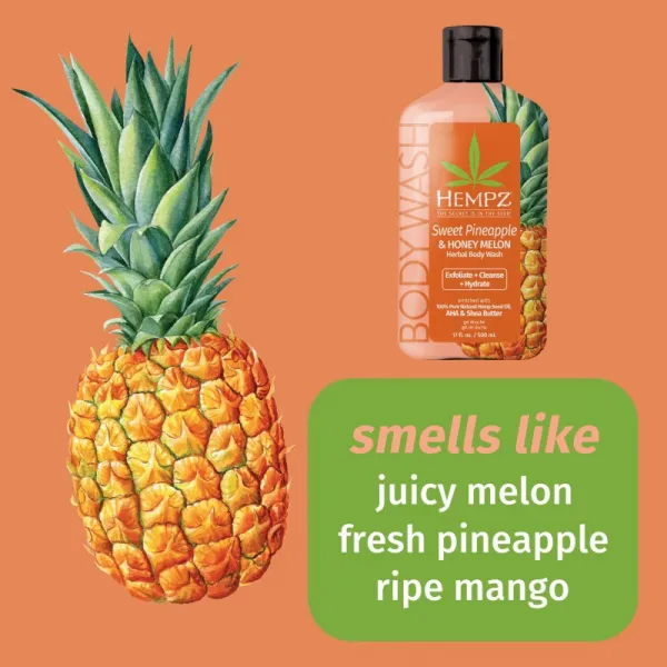 HEMPZ Sweet Pineapple Honey Melon sprchový gél na telo 500 ml