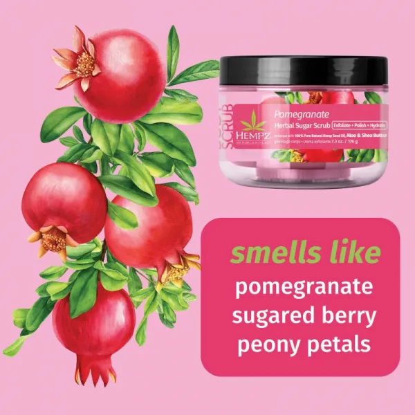 HEMPZ Pomegranate telový peeling 176 g