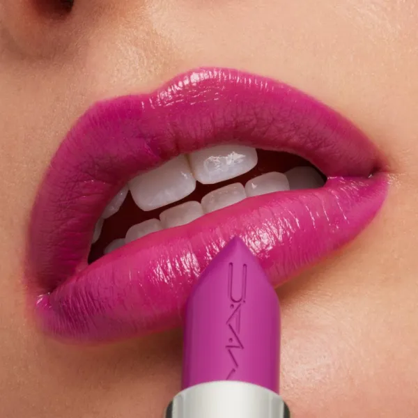 MAC Cosmetics MACximal Sleek Satin Lipstick krémový hydratačný rúž odtieň Violet Vapor 3.5 g
