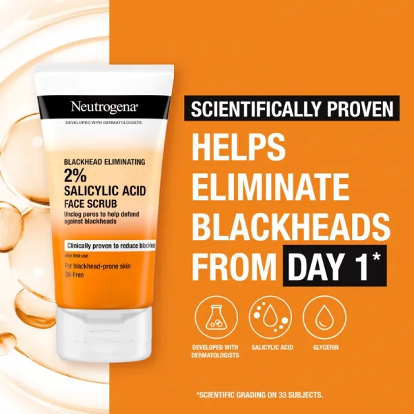 Neutrogena Blackhead Eliminating peeling proti čiernym bodkám 150 ml
