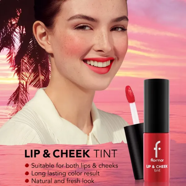 flormar Lip & Cheek Tint tekutá lícenka na pery a líca odtieň 004 Princess 6.7 ml