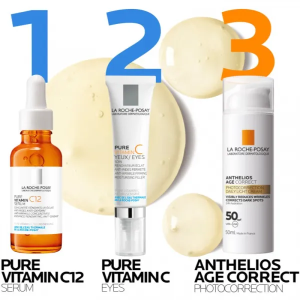 La Roche-Posay Pure Vitamin C12 rozjasňujúce sérum s vitamínom C proti vráskam 30 ml