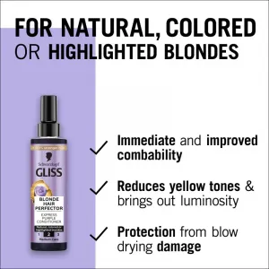 Schwarzkopf Gliss kondicionér - Blonde Hair Perfector Express Purple Conditioner