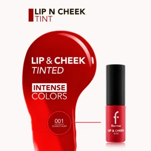 flormar Lip & Cheek Tint tekutá lícenka na pery a líca odtieň 001 Scarlet Ruby 6.7 ml
