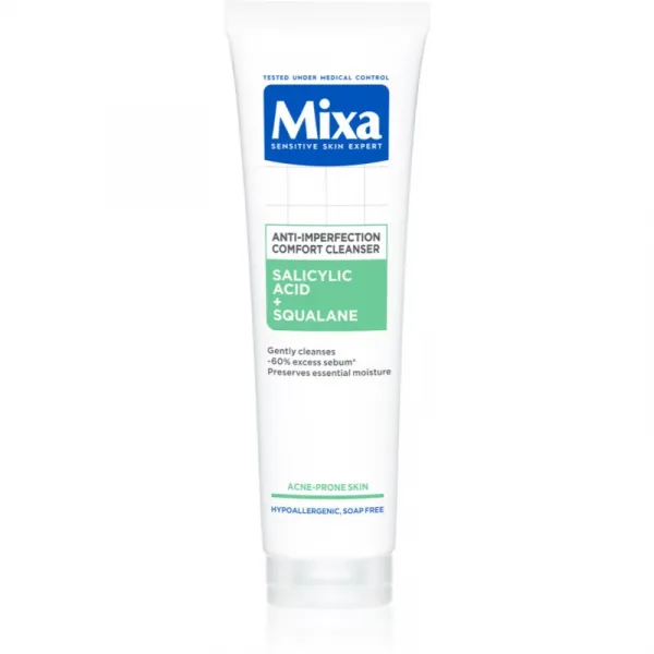 Mixa Anti-Imperfection Comfort Cleanser čistiaci pleťový gél proti nedokonalostiam aknóznej pleti 150 ml