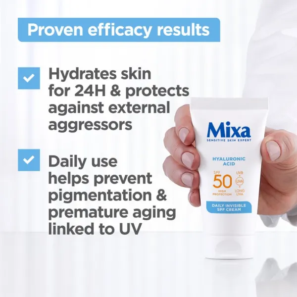 Mixa Anti-Dryness hydratačný denný krém SPF 50 50 ml