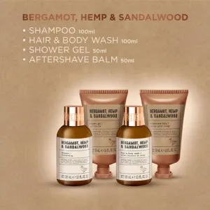 Baylis & Harding The Fuzzy Duck Bergamot, Hemp & Sandalwood darčeková sada kozmetická taštička pre mužov