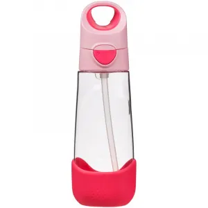 Fľaša na pitie so slamkou 600 ml - flamingo fizz