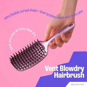 BrushArt Hair Vent blowdry hairbrush with boar bristles kefa na vlasy so štetinami z nylonu a diviaka Medium 1 ks