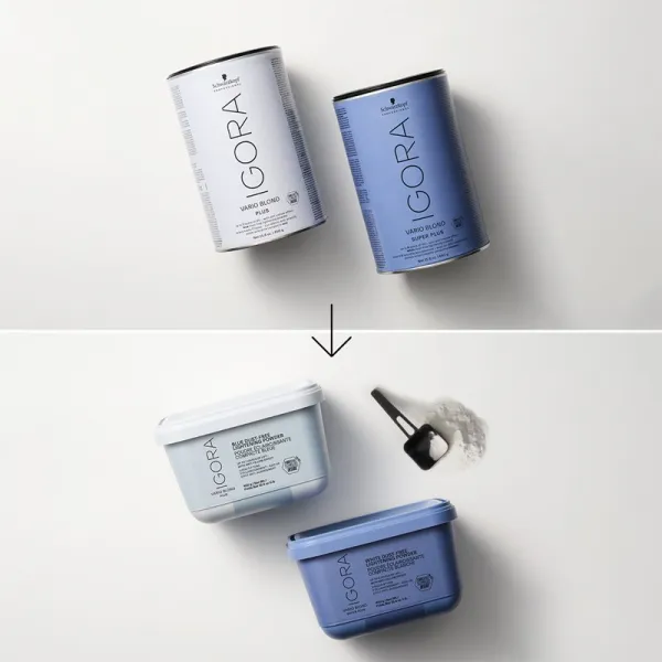 Schwarzkopf Professional IGORA Vario Blond Blue Dust-Free Lightening Powder zosvetľovač s obsahom ílu pre blond vlasy 450 g