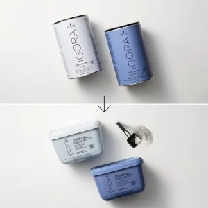 Schwarzkopf Professional IGORA Vario Blond Blue Dust-Free Lightening Powder zosvetľovač s obsahom ílu pre blond vlasy 450 g