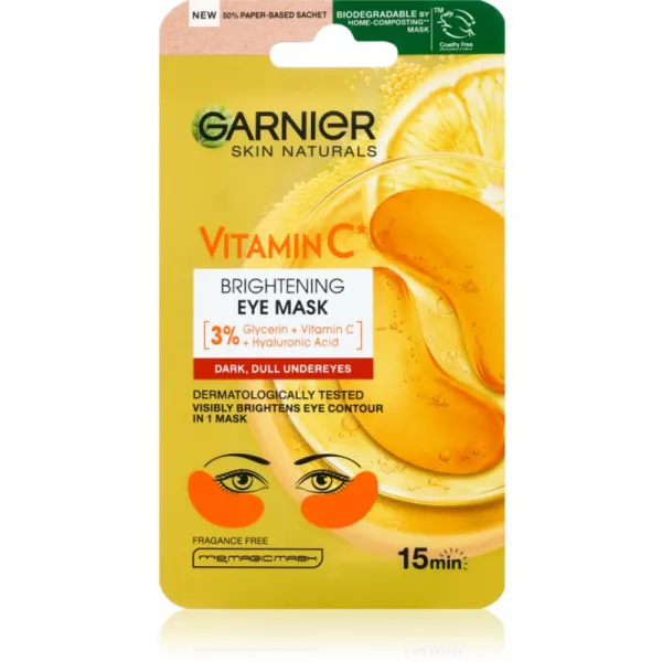 Garnier Textil Masks Vitamin C maska na očné okolie s rozjasňujúcim efektom 5 g