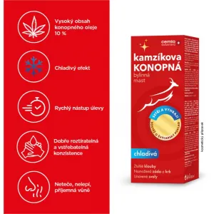 Cemio Kamzík konopná masť masť s chladivým účinkom 200 ml