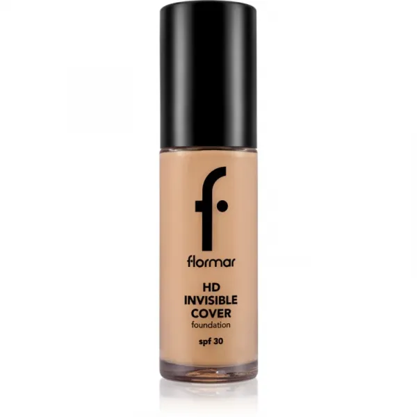 flormar HD Invisible Cover Foundation ľahký make-up s rozjasňujúcim účinkom SPF 30 odtieň 090 Golden Natural 30 ml