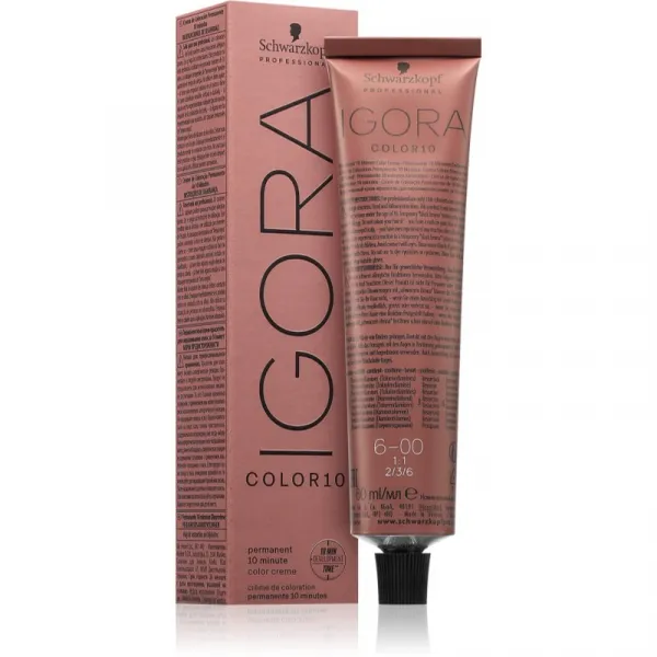 Schwarzkopf Professional IGORA Color 10 permanentná farba na vlasy odtieň 6-00 Dark Blonde Natural Extra 60 ml