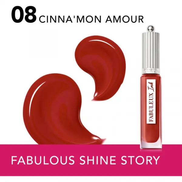 Bourjois Fabuleux Ink tekutý rúž odtieň 08 Cinna'mon Amour 3.5 ml