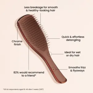 Tangle Teezer Ultimate Detangler Chrome plochá kefa na rovné a kučeravé vlasy Chocolate Bronze 1 ks
