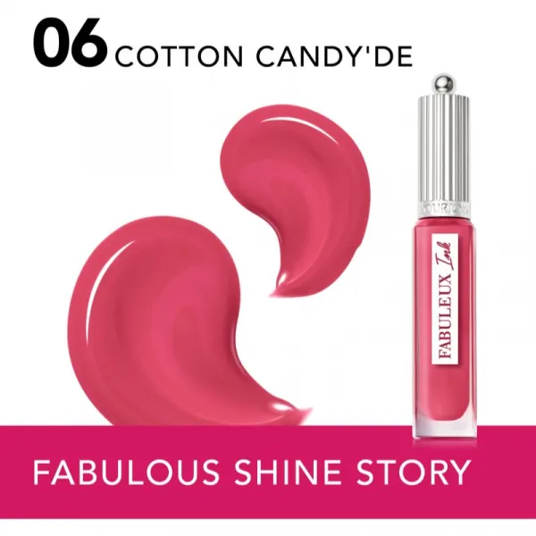 Bourjois Fabuleux Ink tekutý rúž odtieň 06 Cotton Candy'de 3.5 ml