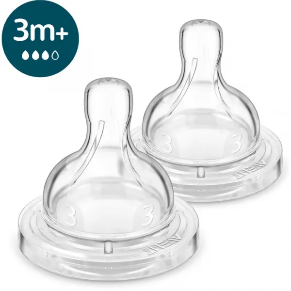 PHILIPS AVENT - Cumlík Anti-colic stredný prietok 3m+ 2 ks