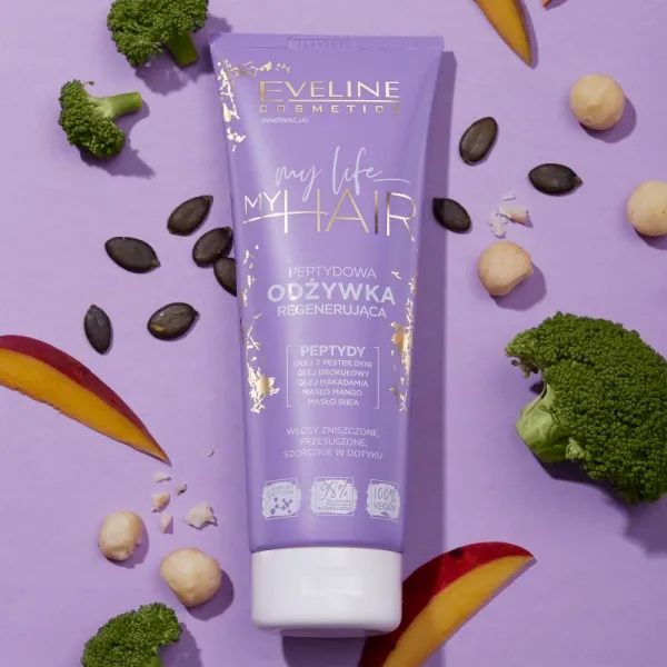 Eveline Cosmetics My Life My Hair hĺbkovo regeneračný kondicionér s peptidmi 250 ml