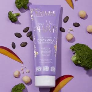 Eveline Cosmetics My Life My Hair hĺbkovo regeneračný kondicionér s peptidmi 250 ml