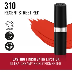 Rimmel Lasting Finish dlhotrvajúci rúž odtieň 310 Regent Street Red 4 g