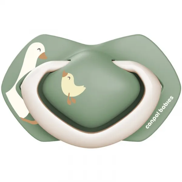 Canpol babies Cumlík silikónový symetrický Light touch Goose 6 - 18 m 2 ks