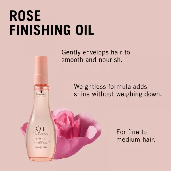 Schwarzkopf Professional Oil Ultime Rose Oil ružový olej pre slabé, namáhané vlasy 100 ml
