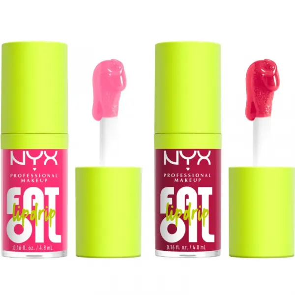 NYX Professional Makeup Home Alone Fat Oil Trio darčeková sada na pery odtieň Mystery shade 01