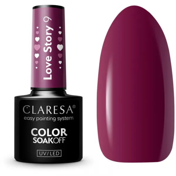 Claresa SoakOff UV/LED Color Love Story gélový lak na nechty odtieň 9 5 g