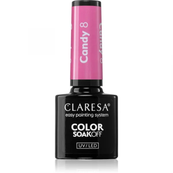 Claresa SoakOff UV/LED Color Candy gélový lak na nechty odtieň 8 5 g