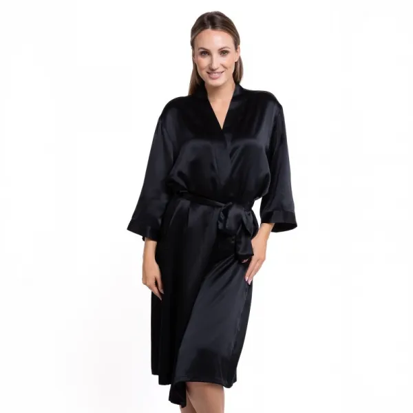 Notino Silk Collection Silk Bathrobe hodvábny župan