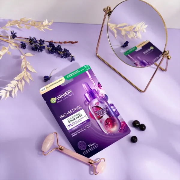 Garnier Skin Naturals Pro-Retinol vyhladzujúca plátenná maska 22 g