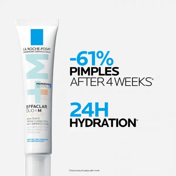 La Roche-Posay Effaclar DUO+M Unifiant ľahký tónovací krém s hydratačným účinkom odtieň Light 40 ml