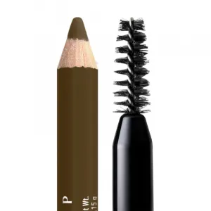 NYX Professional Makeup Powder Louder ceruzka na obočie s kefkou odtieň Taupe 1 ks