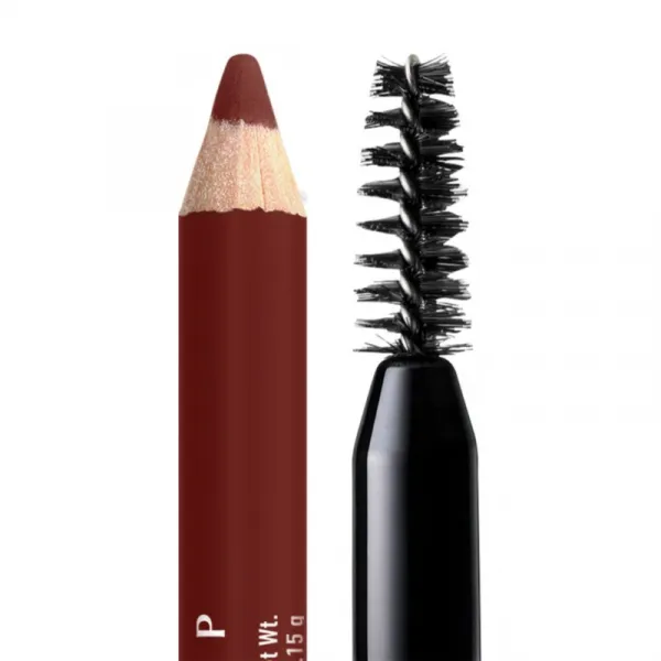 NYX Professional Makeup Powder Louder ceruzka na obočie s kefkou odtieň Black Cherry 1 ks