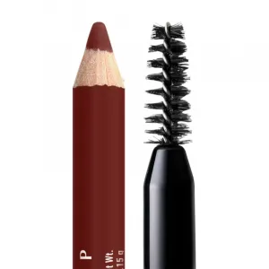 NYX Professional Makeup Powder Louder ceruzka na obočie s kefkou odtieň Black Cherry 1 ks