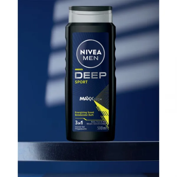 NIVEA MEN Deep Sport energizujúci sprchový gél pre mužov 500 ml
