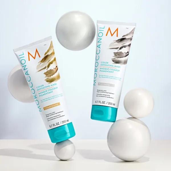Moroccanoil Color Depositing jemná vyživujúca maska bez permanentných farebných pigmentov Platinum 200 ml
