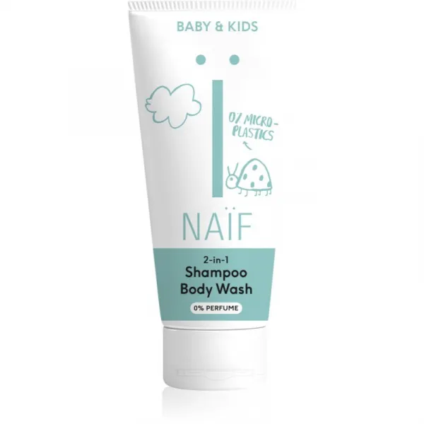 Naif Baby & Kids 2-in-1 detský umývací gél a šampón bez parfumácie 200 ml