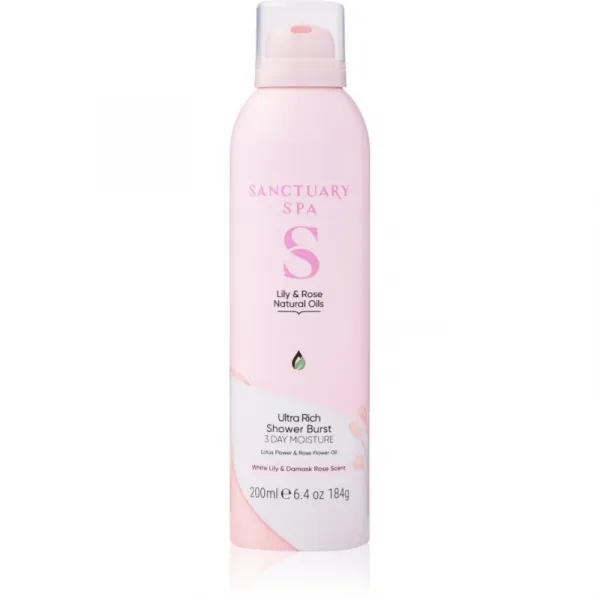Sanctuary Spa Lily & Rose Natural Oils sprchová pena s vyživujúcim účinkom 200 ml
