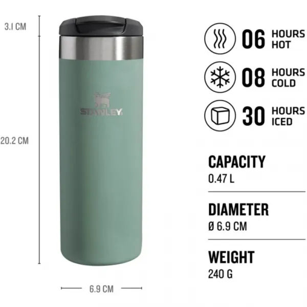 Stanley AeroLight™ Transit Mug termohrnček Shale Metallic 470 ml