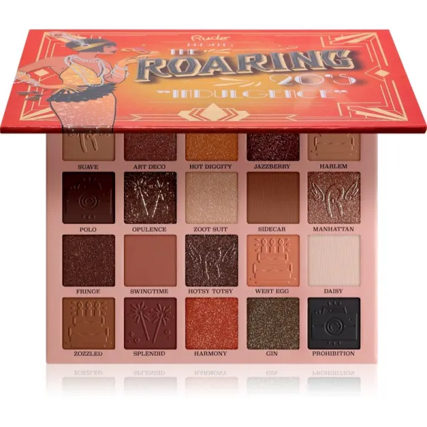 Rude Cosmetics The Roaring 20's paletka očných tieňov odtieň Indulgence 24 g