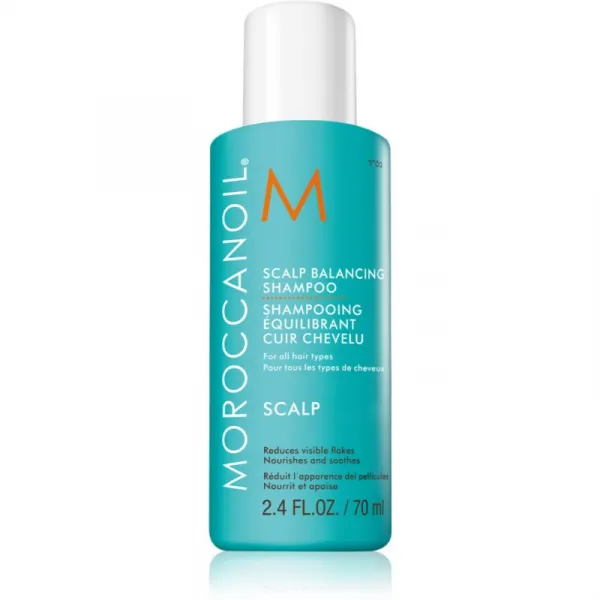 Moroccanoil Scalp Balancing Shampoo upokojujúci šampón na mastné vlasy proti lupinám 70 ml