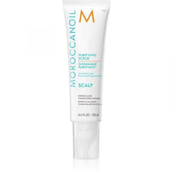 Moroccanoil Scalp Purifying Scrub jemný čistiaci peeling s upokojujúcim účinkom na vlasovú pokožku 125 ml